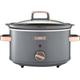 TOWER Cavaletto T16042GRY Slow Cooker - Grey, Silver/Grey