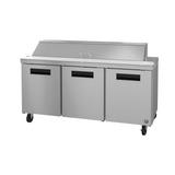 Hoshizaki SR72B-18 72" Sandwich/Salad Prep Table w/ Refrigerated Base, 115v, Steelheart Series, Stainless Steel