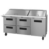 Hoshizaki SR72B-30MD4 72" Sandwich/Salad Prep Table w/ Refrigerated Base, 115v, Steelheart Series, Stainless Steel