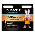 12er-Pack Batterien »Optimum« Micro / AAA, Duracell