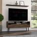 Tv Stand for TV織s up 51", Two Drawers, Four Legs, Three Open Shelves