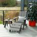 Highwood Italica Modern Adirondack Chair, Ottoman, and Side Table