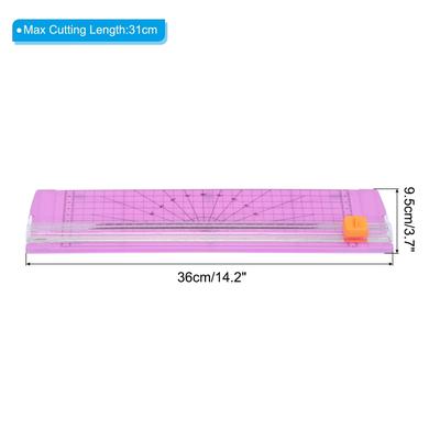 12 Inch Paper Trimmer, A4 Size Paper Cutter with Cutter Head Blade, Purple