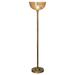 Andrea River of Goods Amber and Gold Glass and Metal 65.75-Inch Candlestick Floor Lamp - 15.25" x 15.25" x 65.75"