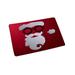 Shatex 15" W x 25" L Soft Flannel Padded Doormat Merry Christmas Santa Mat Ornament Holiday Doormat Home Kitchen Rug(Wine Red)