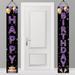 Purple Gold Happy Birthday Door Banner Decorations for Women Girls Purple Happy Birthday Porch Sign