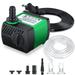 CWKJ Fountain Pump 80GPH (4W 300L/H) Water Fountain Pump Outdoor Submersible Fountain Pump with 4.9ft Tubing (ID x 1/3-Inch) 3 Nozzles for Aquarium Pond Fish Tank Water Pump Hydroponics