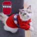 Knitted Pet Pullover Stripes Pattern Cosplay Soft Texture Kitten Sweater Outfit Small Dogs Apparel