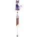 HElectQRIN SS-G-99294 Wind Chime Copper and Gem Cat Garden Decoration Hanging Porch Decor