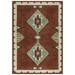 Rizzy Wool Southwest Red Area Rugs 5 x 7 6