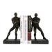 LIFFY Decorative Bookends Black Resin Non-Skid Book Ends Heavy Duty Bookend Holder Ornaments Deco