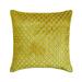 The HomeCentric Decorative Chartreuse Green 22 x22 (55x55 cm) Throw Pillow Covers Velvet Textured Lattice Geometric Throw Pillows For Sofa Geometric Modern Style - Geolattice Chartreuse