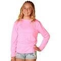 INGEAR Girls Long Sleeve Rash Guard Swim Shirt Outdoor Sports Shirt Lightweight Athletic Tee Protective Quick Dry (Pink Medium)