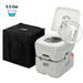 VINGLI Upgraded 5.5 Gallon Portable Camping Toilet w/Carrying Bag & Sprayer Splash-Free Dumping Anti-Leak Water Pump Large Capacity Waste Tank for RV/Boat/Truck/Healthcare