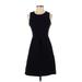 Madewell Casual Dress - A-Line Crew Neck Sleeveless: Black Print Dresses - Women's Size X-Small