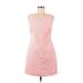 Britt Ryan Casual Dress - Shift V-Neck Sleeveless: Pink Dresses - Women's Size 6