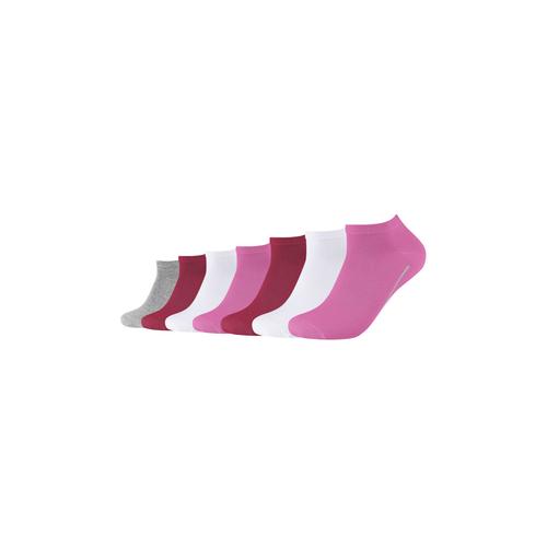 „Sneakersocken CAMANO „“Sneakersocken 7er Pack““ Gr. 35/38, pink (phlox pink) Damen Socken Multipacks“