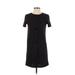 Trafaluc by Zara Casual Dress - Shift Crew Neck Short sleeves: Black Print Dresses - Women's Size Small