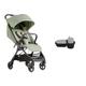 Silver Cross - Clic Compact Pushchair with Snack Tray - Travel Stroller - Foldable & Lightweight Stroller - Cabin Size - Newborn to 4 Years - Sage