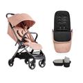 Silver Cross - Clic Compact Pushchair with Footmuff & Snack Tray - Travel Stroller - Foldable & Lightweight Stroller - Cabin Size - Newborns - 4yrs - Roebuck