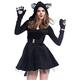 Bianriche Cats Costume Fancy Dress Outfit Dressing up Women Clothing for Party Halloween Cosplay Role Play,S