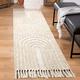 Nymphia Boho Runner Rug 2x6 - Beige Hallway Rug Runner Washable Woven Tufted Rugs with Tassels for Kitchen Bathroom Bedroom Living Room