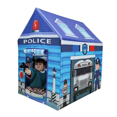 Tente de jeu intérieure et extérieure pour enfants maison de jeu de police sûre tente pop-up pour