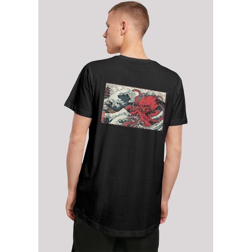 „T-Shirt F4NT4STIC „“Kanagawa Octopus““ Gr. S, schwarz Herren Shirts T-Shirts Print“