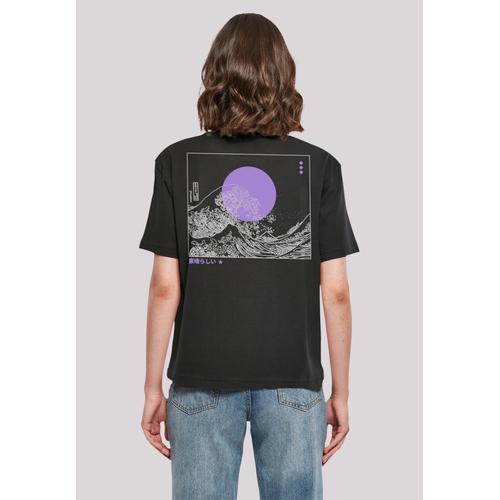 „T-Shirt F4NT4STIC „“Kanagawa Wave““ Gr. S, schwarz Damen Shirts Jersey Print“