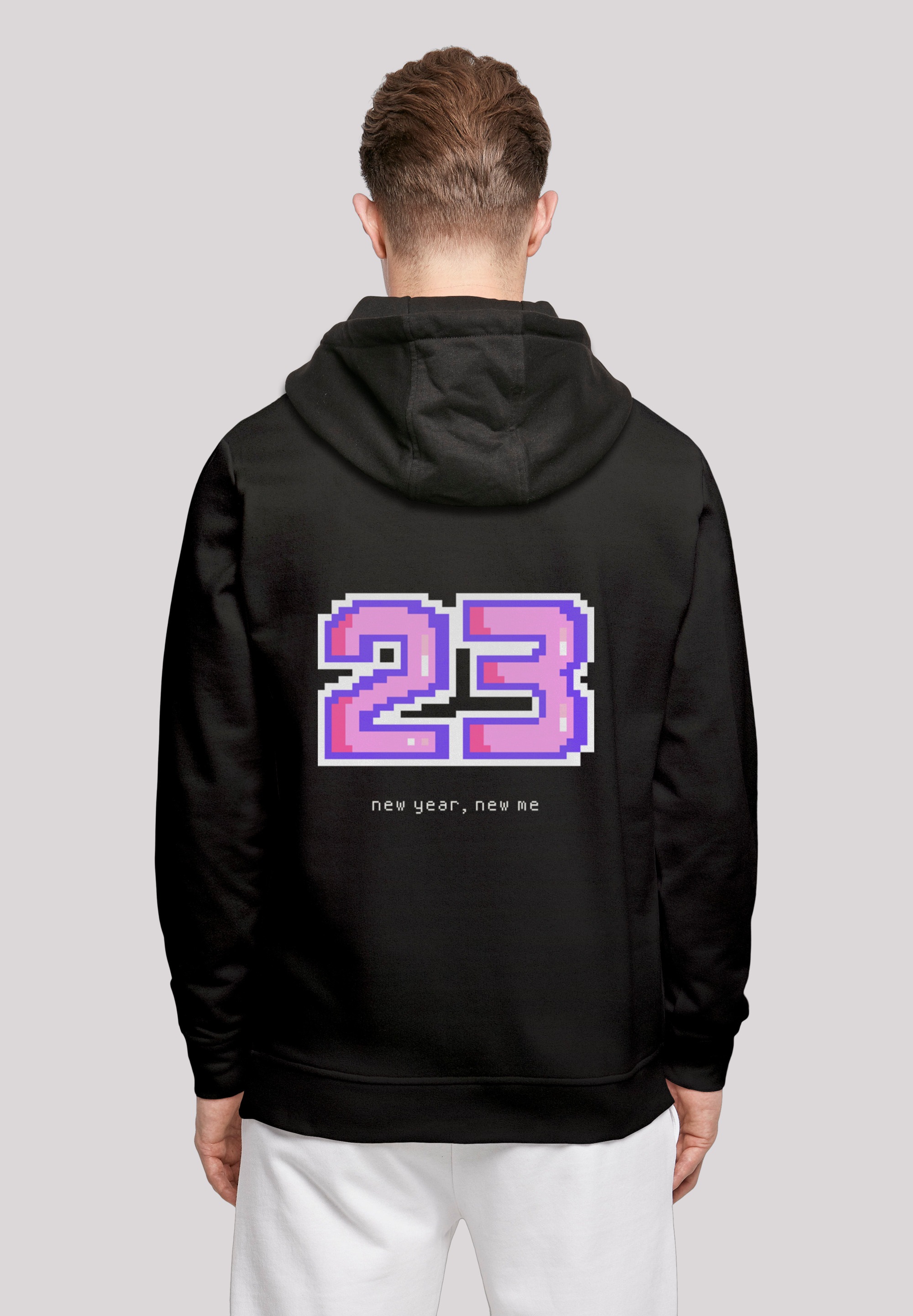 Kapuzenpullover F4NT4STIC "SIlvester Party Happy People Only", Herren, Gr. 3XL, schwarz, Obermaterial: 50% Baumwolle, 50% Polyester, relaxed fit, Pullover, Print Image