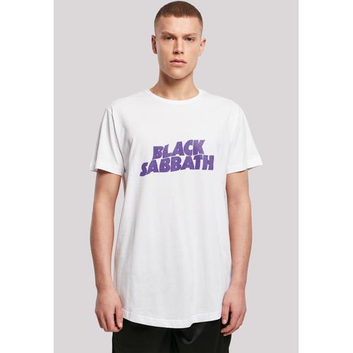 „T-Shirt F4NT4STIC „“Black Sabbath Heavy Metal Band Wavy Logo Black““ Gr. XXL, weiß Herren Shirts T-Shirts Print“