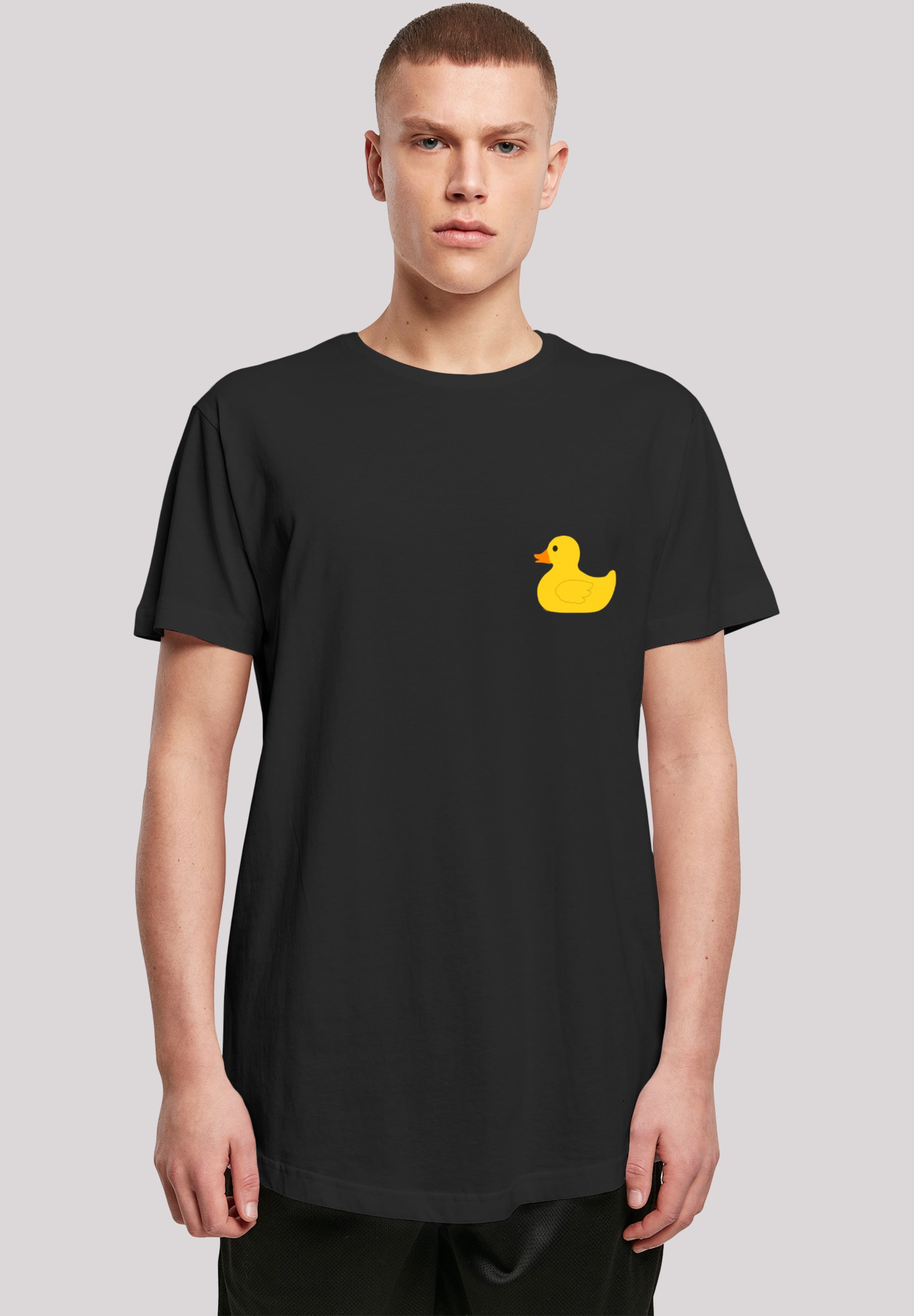 T-Shirt F4NT4STIC "Yellow Rubber Duck LONG", Damen, Gr. 5XL, schwarz, Obermaterial: 100% Baumwolle, regular fit, Rundhals, ohne Bündchen, Shirts T-Shirt, Print