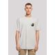 T-Shirt F4NT4STIC "Colorfood Collection - Rainbow Apple" Gr. XS, grau (lightasphalt) Herren Shirts T-Shirts
