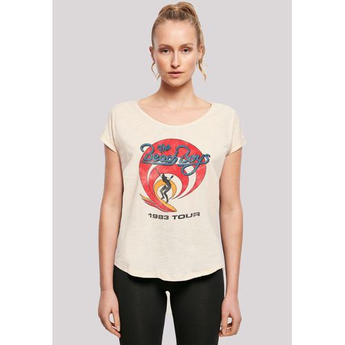 „T-Shirt F4NT4STIC „“The Beach Boys Band Surfer ’83 Vintage““ Gr. L, beige (whitesand) Damen Shirts Jersey Print“