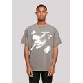 T-Shirt F4NT4STIC "David Bowie Oversize T-Shirt" Gr. 5XL, grau (asphalt) Herren Shirts T-Shirts