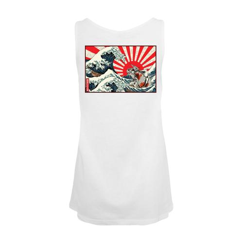 „T-Shirt F4NT4STIC „“Kanagawa Welle Japan““ Gr. S, weiß Damen Shirts Jersey Print“