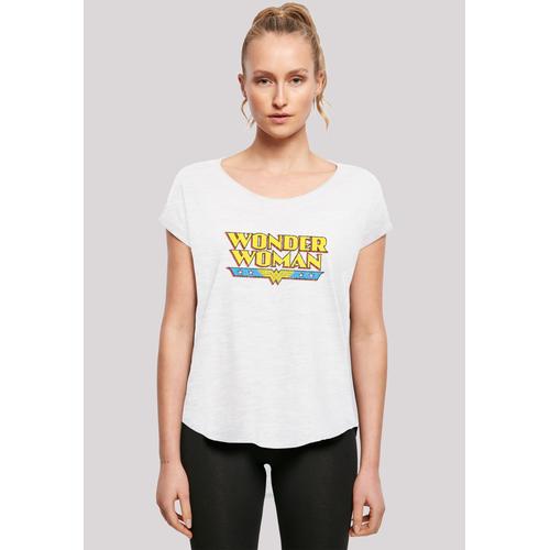 „T-Shirt F4NT4STIC „“DC Comics Superhelden Wonder Woman Crackle Logo““ Gr. M, weiß Damen Shirts Jersey Print“