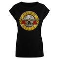 T-Shirt F4NT4STIC "PLUS SIZE Guns 'n' Roses Vintage Classic Logo Black" Gr. 4XL, schwarz Damen Shirts Jersey