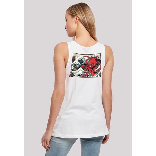 „T-Shirt F4NT4STIC „“Kanagawa Octopus““ Gr. XS, weiß Damen Shirts Jersey Print“
