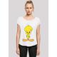 T-Shirt F4NT4STIC "Looney Tunes Angry Tweety" Gr. XL, weiß Damen Shirts Jersey