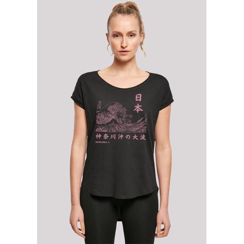 „T-Shirt F4NT4STIC „“Kanagawa Welle Japan Color““ Gr. 5XL, schwarz Damen Shirts Jersey Print“