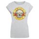 T-Shirt F4NT4STIC "PLUS SIZE Guns 'n' Roses Vintage Classic Logo Black" Gr. 3XL, grau (heather grey) Damen Shirts Jersey