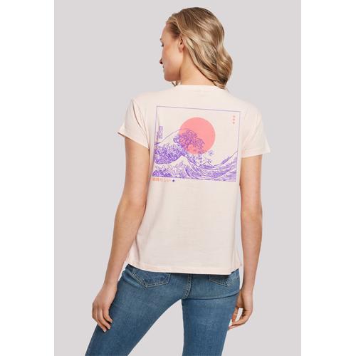 „T-Shirt F4NT4STIC „“Kanagawa Welle Japan““ Gr. M, pink Damen Shirts Jersey Print“