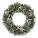 Cone and Berry Wreath 20"D - Green, White - 20 x 4 x 20