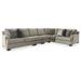 Signature Design by Ashley Bovarian Gray 4-Piece Sectional - 154"W x 99"D x 39"H