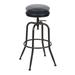 Bar Stools Height Adjustable Kitchen Stool with Cushion Seat (Set of 2), Black