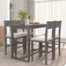 5-Piece Dining Table Set with Table and 4 Dining Chairs, Gray