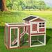 Direct Wicker 48 in. Large Chicken Coop Wooden Pet Hutch (Red) red