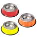 3PCS Stainless Steel Dog Bowl Stackable Water and Food Bowl Pet Puppy Dishes with Anti Skid Silicone Base for Medium Large Dogs Cat - type:style3