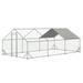 Walk-in Galvanized Metal Large Chicken Coop with Anti-Ultraviolet Cover 20 ft. W x 10 ft. L x 6.56 ft. H